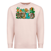 Pale Pink keep it wild Premium Sweatshirt - Zillion Design Studio