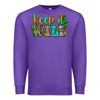 Purple keep it wild Premium Sweatshirt - Zillion Design Studio