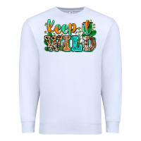 White keep it wild Premium Sweatshirt - Zillion Design Studio