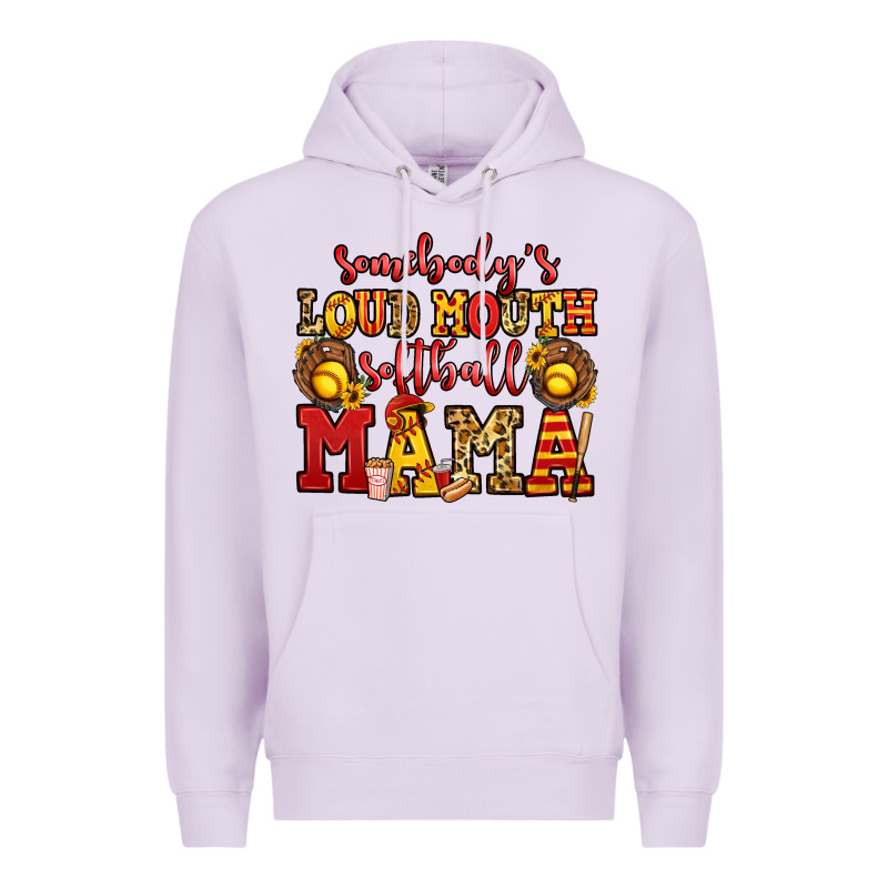 Somebody's Loud Mouth Softball Mama Premium Hoodie by Jasminsmagicworld | Teevron