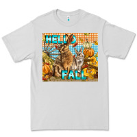 Dove Grey Hello Fall Rabbit Premium Tee - LillyAllenDesigns