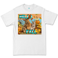 White Hello Fall Rabbit Premium Tee - LillyAllenDesigns