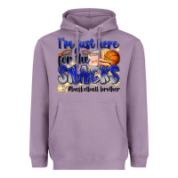 Lavender i'm just here for the snacks #basketball brother Heavyweight Hoodie - Zillion Design Studio