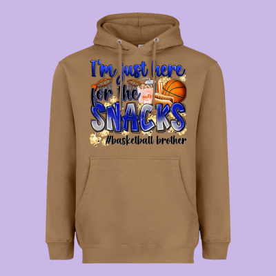 I'm Just Here For The Snacks #basketball Brother Heavyweight Hoodie Designed By Zillion Design Studio