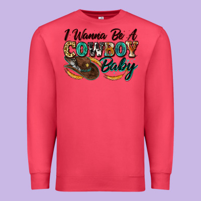 I Wanna Be A Cowboy Baby Premium Sweatshirt Designed By Zillion Design Studio