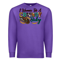 Purple i wanna be a cowboy baby Premium Sweatshirt - Zillion Design Studio