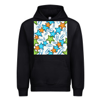 Foreset Green stars school seamless pattern Urban Hoodie - BundleAndBundleShop