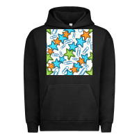 Pigment Black stars school seamless pattern Urban Hoodie - BundleAndBundleShop