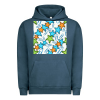 Pigment Midnight Navy stars school seamless pattern Urban Hoodie - BundleAndBundleShop