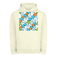 Pigment Pistachio stars school seamless pattern Urban Hoodie - BundleAndBundleShop