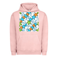 Pigment Salmon stars school seamless pattern Urban Hoodie - BundleAndBundleShop