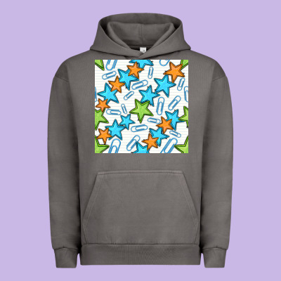 Stars School Seamless Pattern Urban Hoodie Designed By Bundleandbundleshop