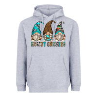 Heather Grey howdy gnomies Heavyweight Hoodie - Zillion Design Studio