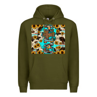 Army Green faith Premium Hoodie - JahusDesignShop
