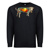 Black charolais bull with desert and leopard Premium Sweatshirt - RanaPortraitStore
