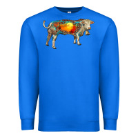 True Royal charolais bull with desert and leopard Premium Sweatshirt - RanaPortraitStore