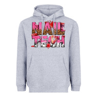 Heather Grey nail tech Heavyweight Hoodie - texasbilliewilder