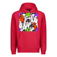 Cardinal boo ghosts seamless pattern Premium Hoodie - BundleAndBundleShop