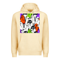 Pina Colada boo ghosts seamless pattern Premium Hoodie - BundleAndBundleShop