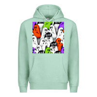 Seafoam boo ghosts seamless pattern Premium Hoodie - BundleAndBundleShop