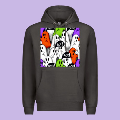 Boo Ghosts Seamless Pattern Premium Hoodie Designed By Bundleandbundleshop