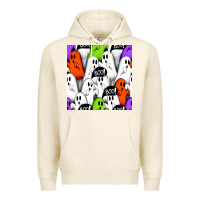 Tofu boo ghosts seamless pattern Premium Hoodie - BundleAndBundleShop