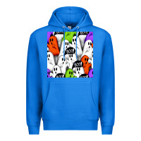 True Royal boo ghosts seamless pattern Premium Hoodie - BundleAndBundleShop