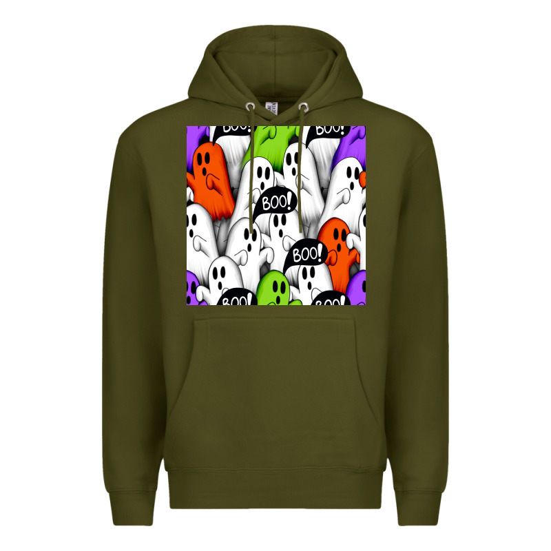 Boo Ghosts Seamless Pattern Premium Hoodie by BundleAndBundleShop | Teevron