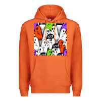 Carrot boo ghosts seamless pattern Premium Hoodie - BundleAndBundleShop