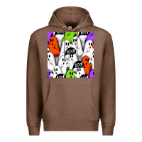 Chestnut boo ghosts seamless pattern Premium Hoodie - BundleAndBundleShop