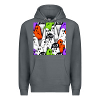 Rock boo ghosts seamless pattern Premium Hoodie - BundleAndBundleShop