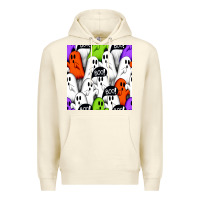 Sandshell boo ghosts seamless pattern Premium Hoodie - BundleAndBundleShop