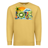 Antique Gold love kiwi summer Premium Sweatshirt - texasbilliewilder