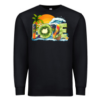 Black love kiwi summer Premium Sweatshirt - texasbilliewilder