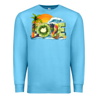 Ocean Blue love kiwi summer Premium Sweatshirt - texasbilliewilder