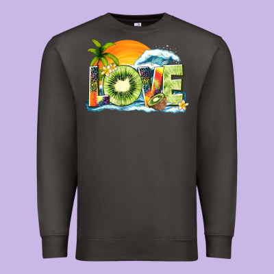 Love Kiwi Summer Premium Sweatshirt Designed By Texasbilliewilder