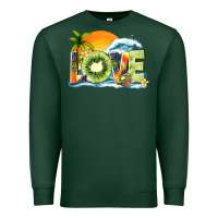 Sports Green love kiwi summer Premium Sweatshirt - texasbilliewilder