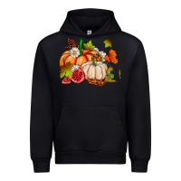 Black pumpkins daisies and fall leaf's ado Urban Hoodie - AdoDesignShop