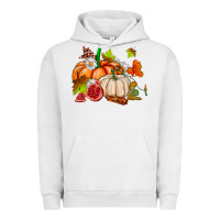 Pigment Lunar Rock pumpkins daisies and fall leaf's ado Urban Hoodie - AdoDesignShop