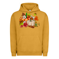 Pigment Peanut Butter pumpkins daisies and fall leaf's ado Urban Hoodie - AdoDesignShop