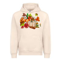 Sandshell pumpkins daisies and fall leaf's ado Urban Hoodie - AdoDesignShop