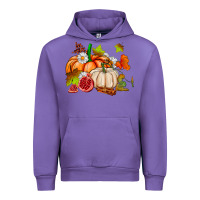 Tulip pumpkins daisies and fall leaf's ado Urban Hoodie - AdoDesignShop