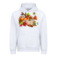 White pumpkins daisies and fall leaf's ado Urban Hoodie - AdoDesignShop