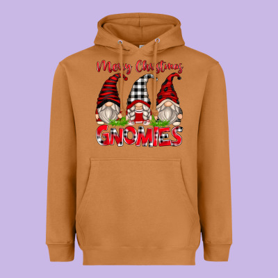 Merry Christmas Gnomies Heavyweight Hoodie Designed By Zillion Design Studio