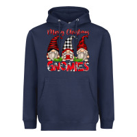 Navy merry christmas gnomies Heavyweight Hoodie - Zillion Design Studio