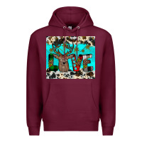 Burgundy christmas love Premium Hoodie - JahusDesignShop