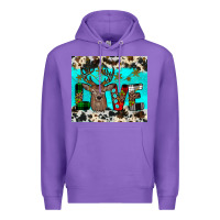 Purple christmas love Premium Hoodie - JahusDesignShop