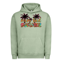 Pigment Oil Green mom bod summer with palms Urban Hoodie - Artiststas