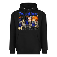 Black i'm just here for the snacks #basketball sister Heavyweight Hoodie - Zillion Design Studio