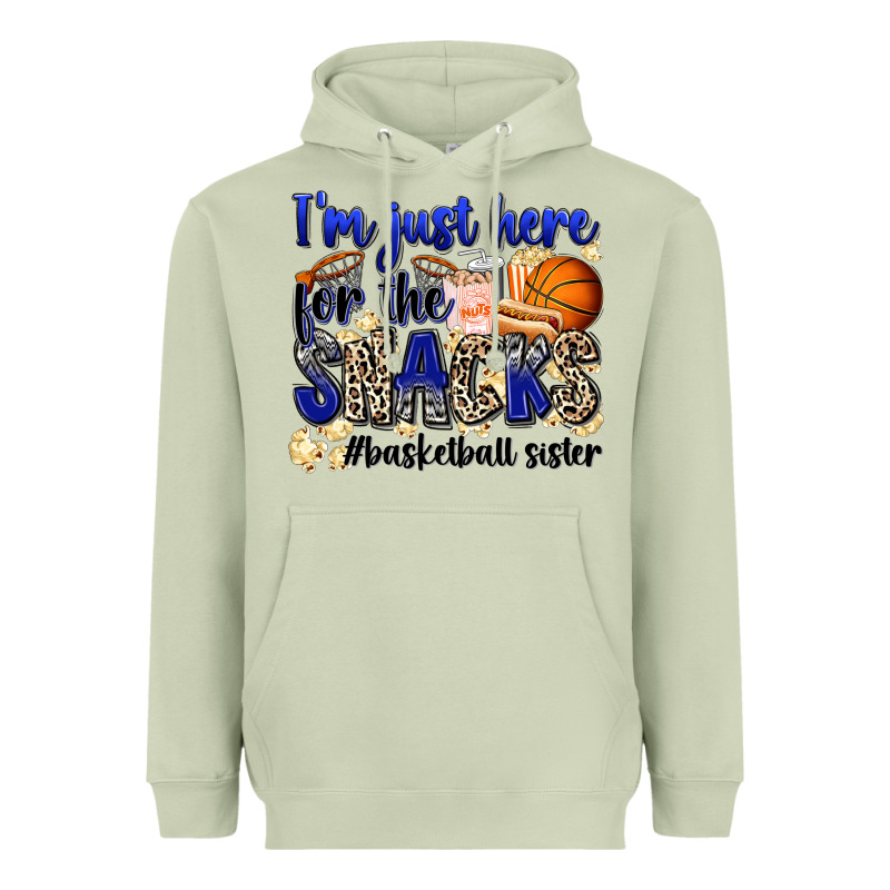 I'm Just Here For The Snacks #basketball Sister Heavyweight Hoodie by Zillion Design Studio | Teevron